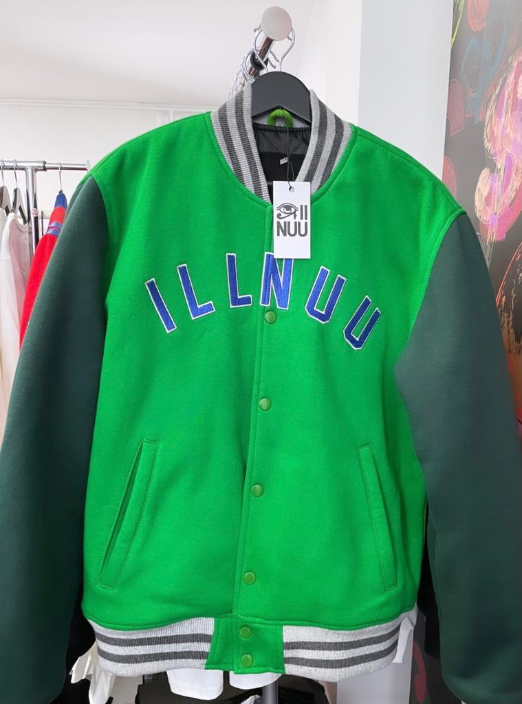 EARTH GREEN VARSITY JACKET